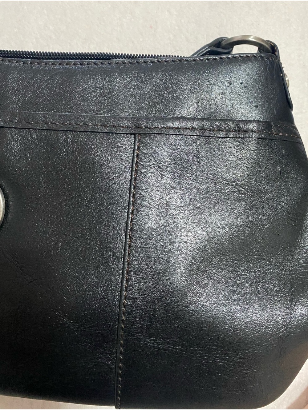 Etienne Aigner Black Leather Shoulder Bag with Silver Hardware - Picture 16 of 16
